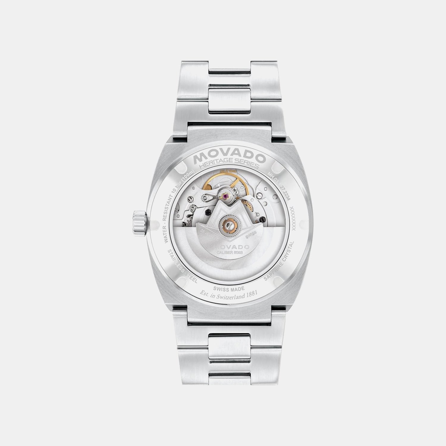 Heritage Ondoplan Men Automatic White Dial Analog Stainless Steel Watch 3650243