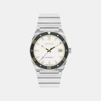 Heritage Ondoplan Men Automatic White Dial Analog Stainless Steel Watch 3650243