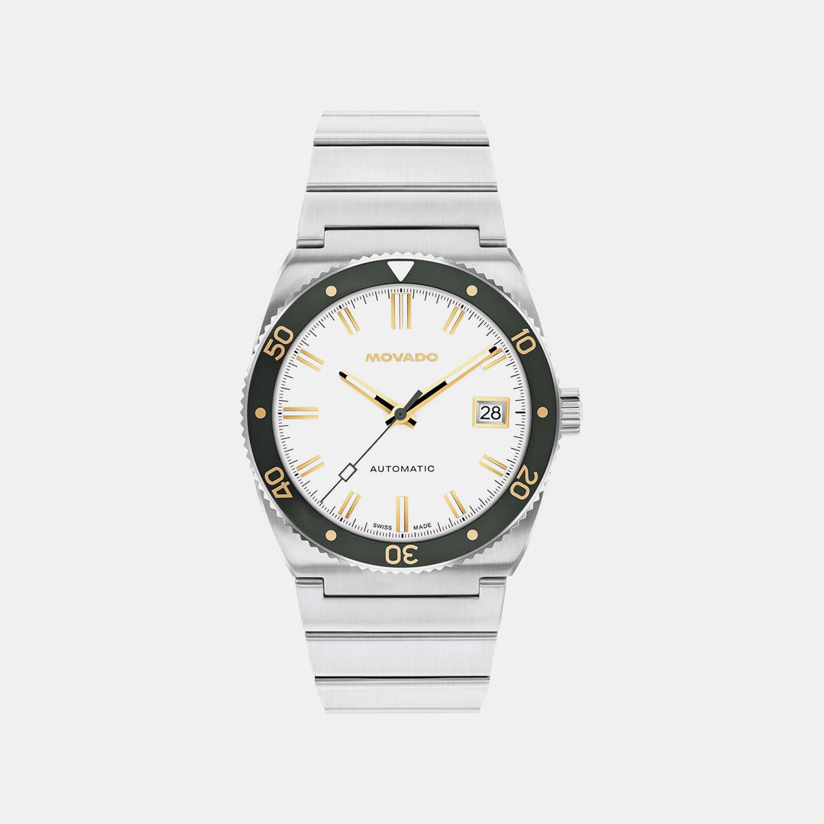 Heritage Ondoplan Men Automatic White Dial Analog Stainless Steel Watch 3650243