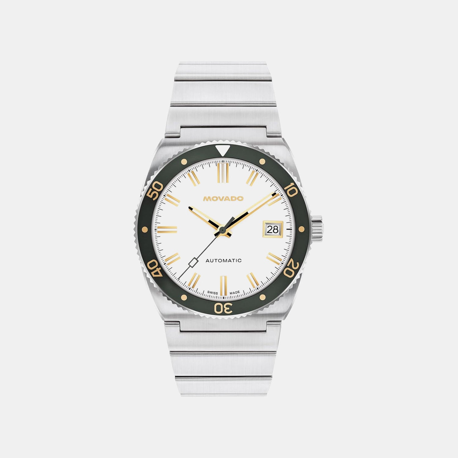 Heritage Ondoplan Men Automatic White Dial Analog Stainless Steel Watch 3650243