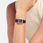 Heritage 1917 Women Quartz Burgundy Dial Analog Leather Watch 3650247