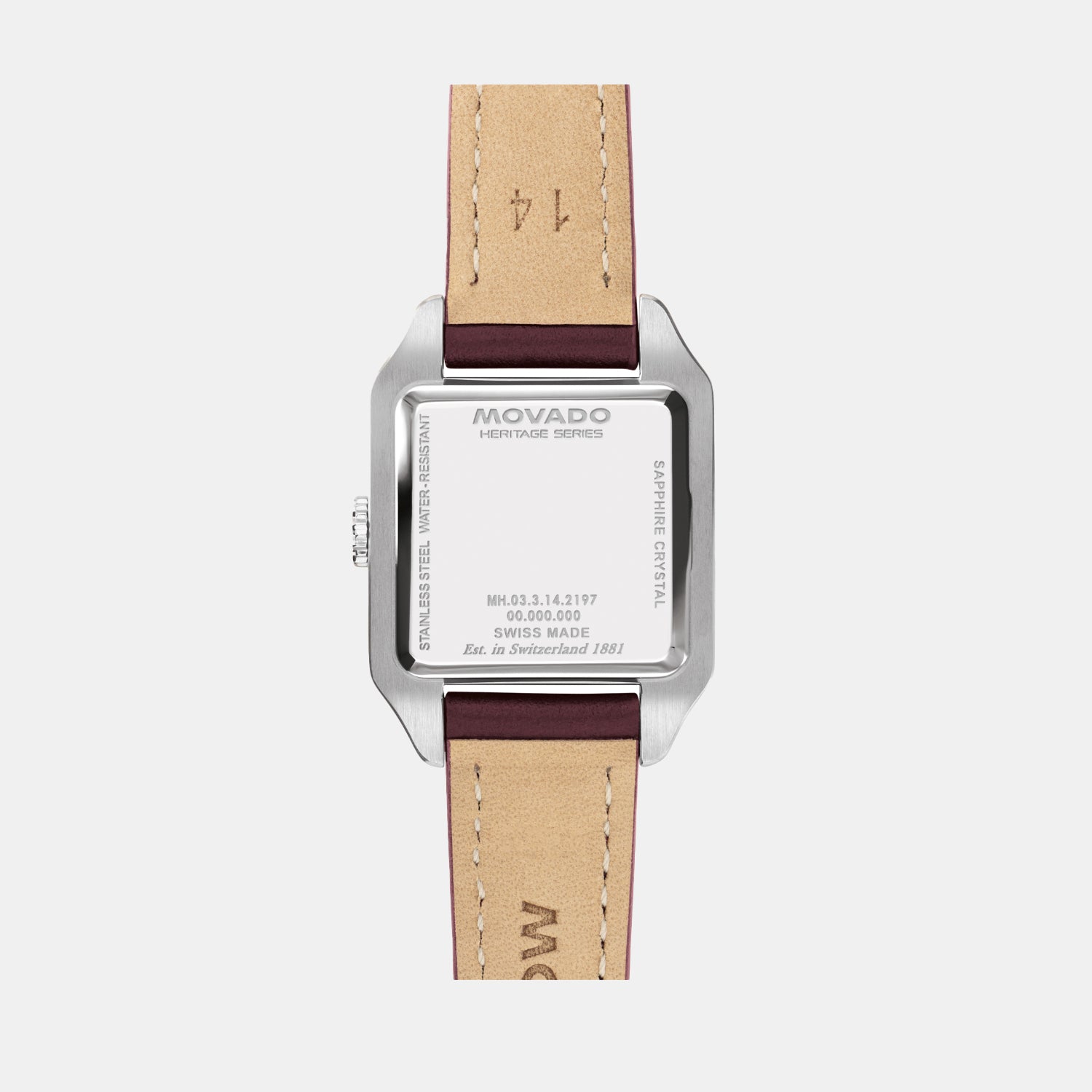 Heritage 1917 Women Quartz Burgundy Dial Analog Leather Watch 3650247