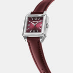 Heritage 1917 Women Quartz Burgundy Dial Analog Leather Watch 3650247