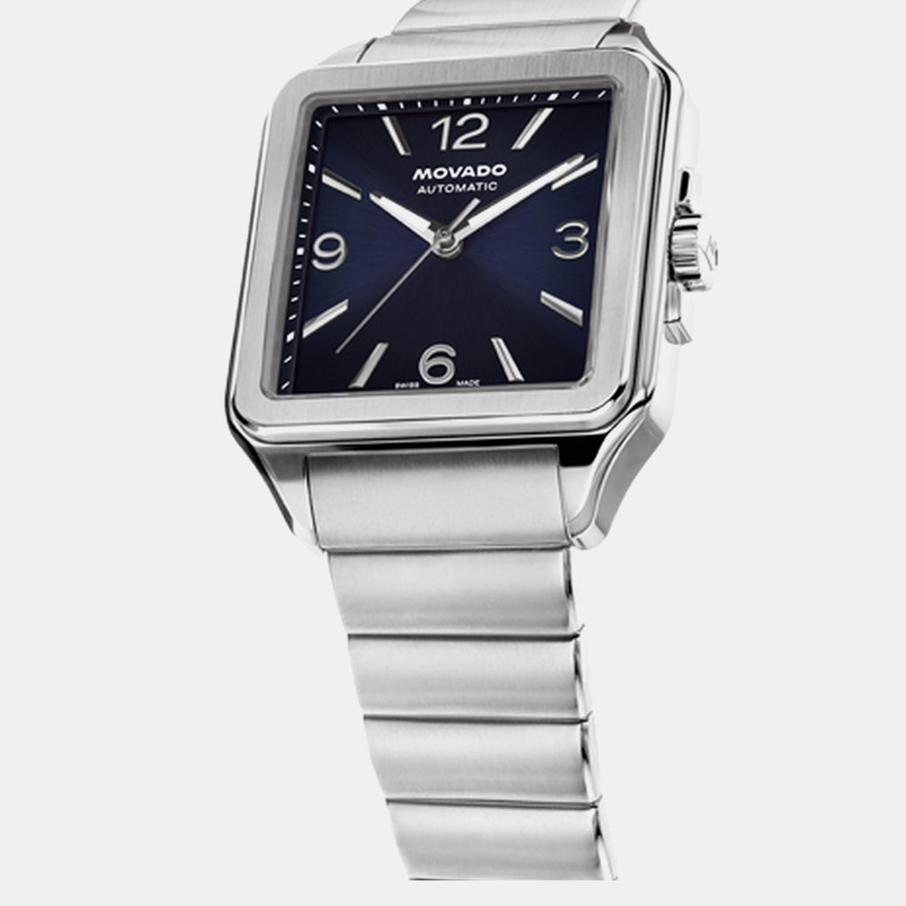 Heritage 1917 Men Automatic Blue Dial Analog Stainless Steel Watch 3650255