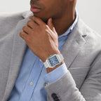 Heritage 1917 Men Quartz Blue Dial Analog Stainless Steel Watch 3650256