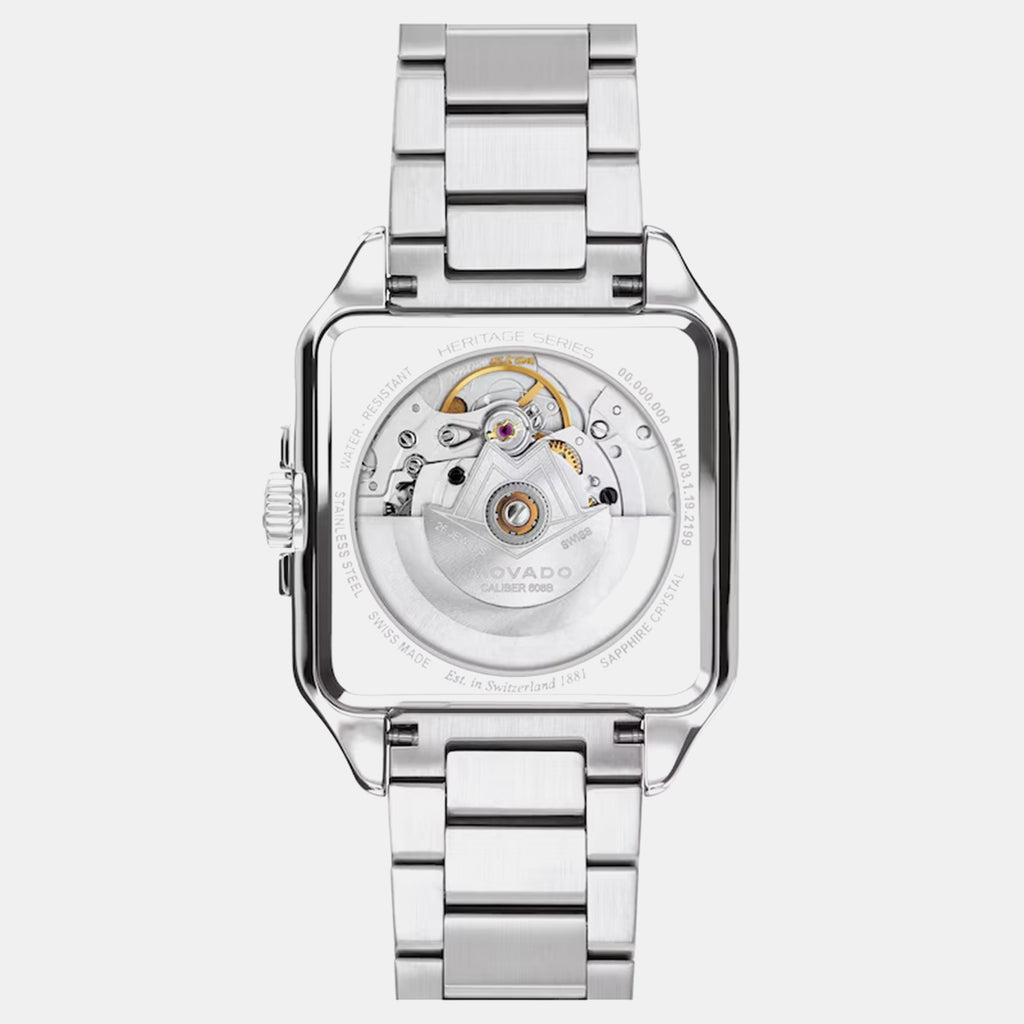 Heritage 1917 Men Automatic Grey Dial Analog Stainless Steel Watch 3650257