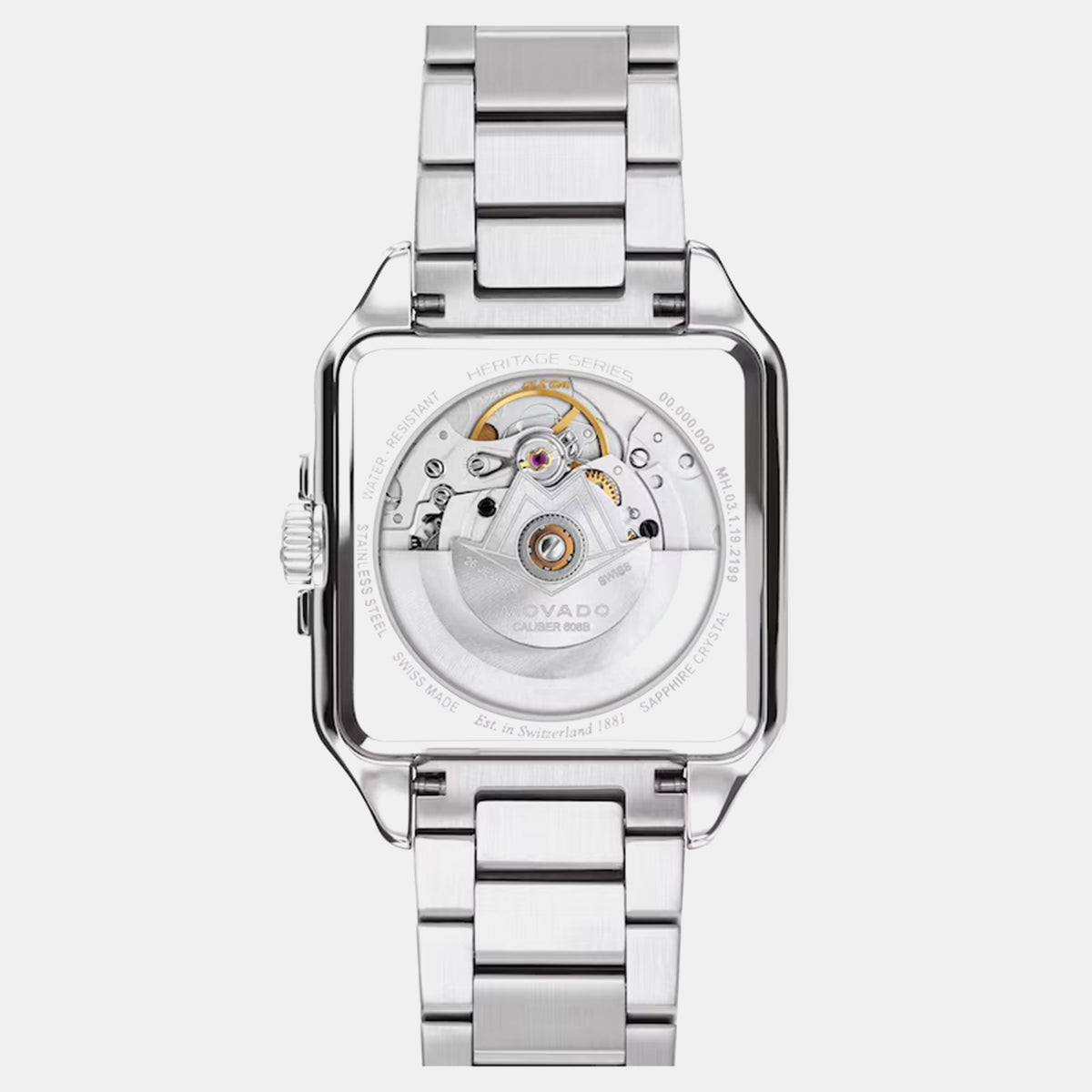 Heritage 1917 Men Automatic Grey Dial Analog Stainless Steel Watch 3650257