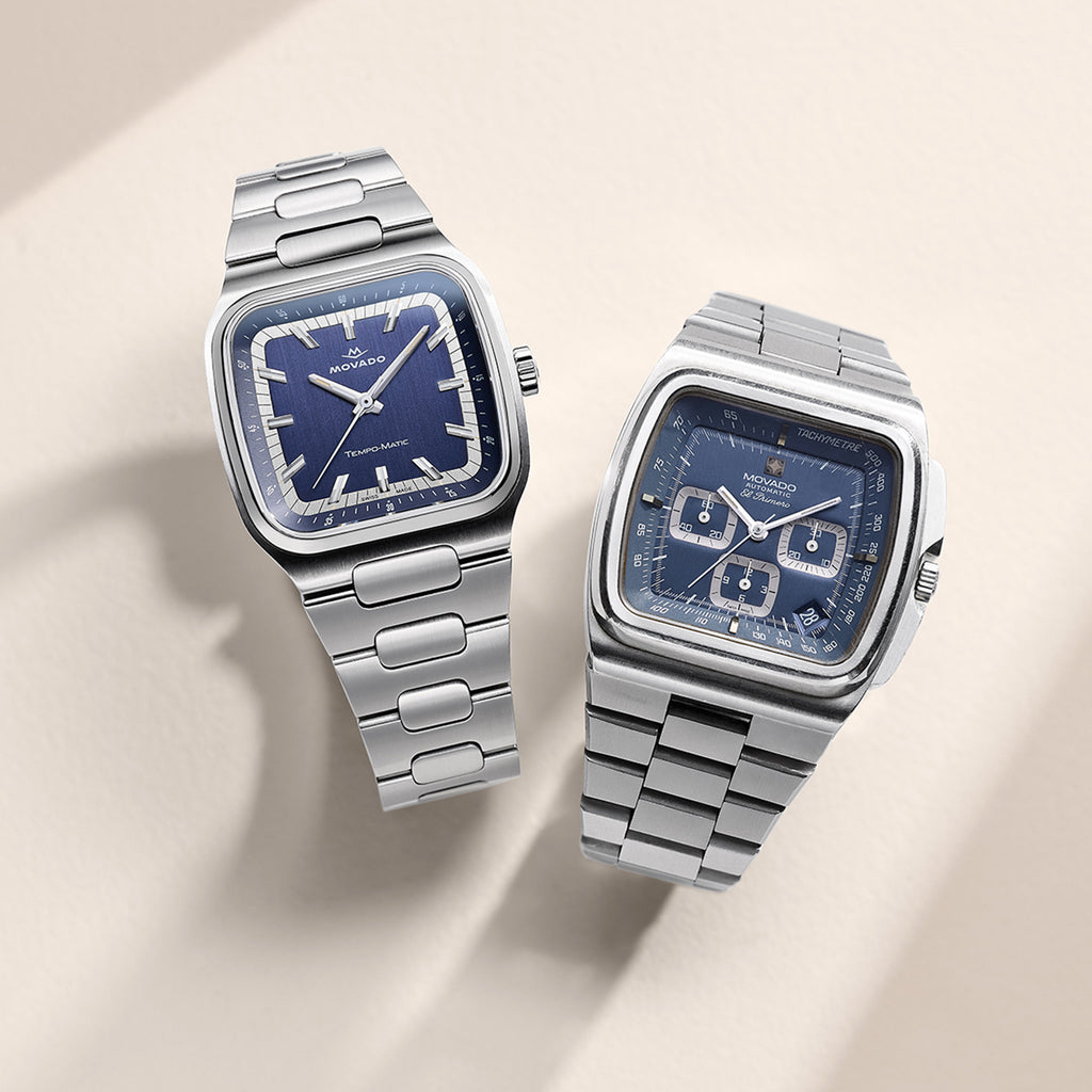 Tempomatic Men Automatic Blue Dial Analog Stainless Steel Watch 3650264