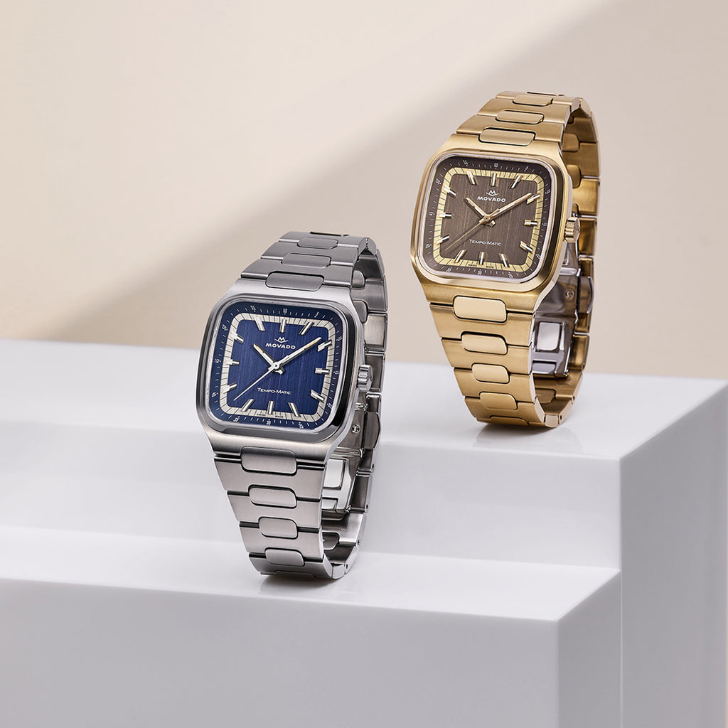 Tempomatic Men Automatic Blue Dial Analog Stainless Steel Watch 3650264
