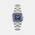 Tempomatic Men Automatic Blue Dial Analog Stainless Steel Watch 3650264