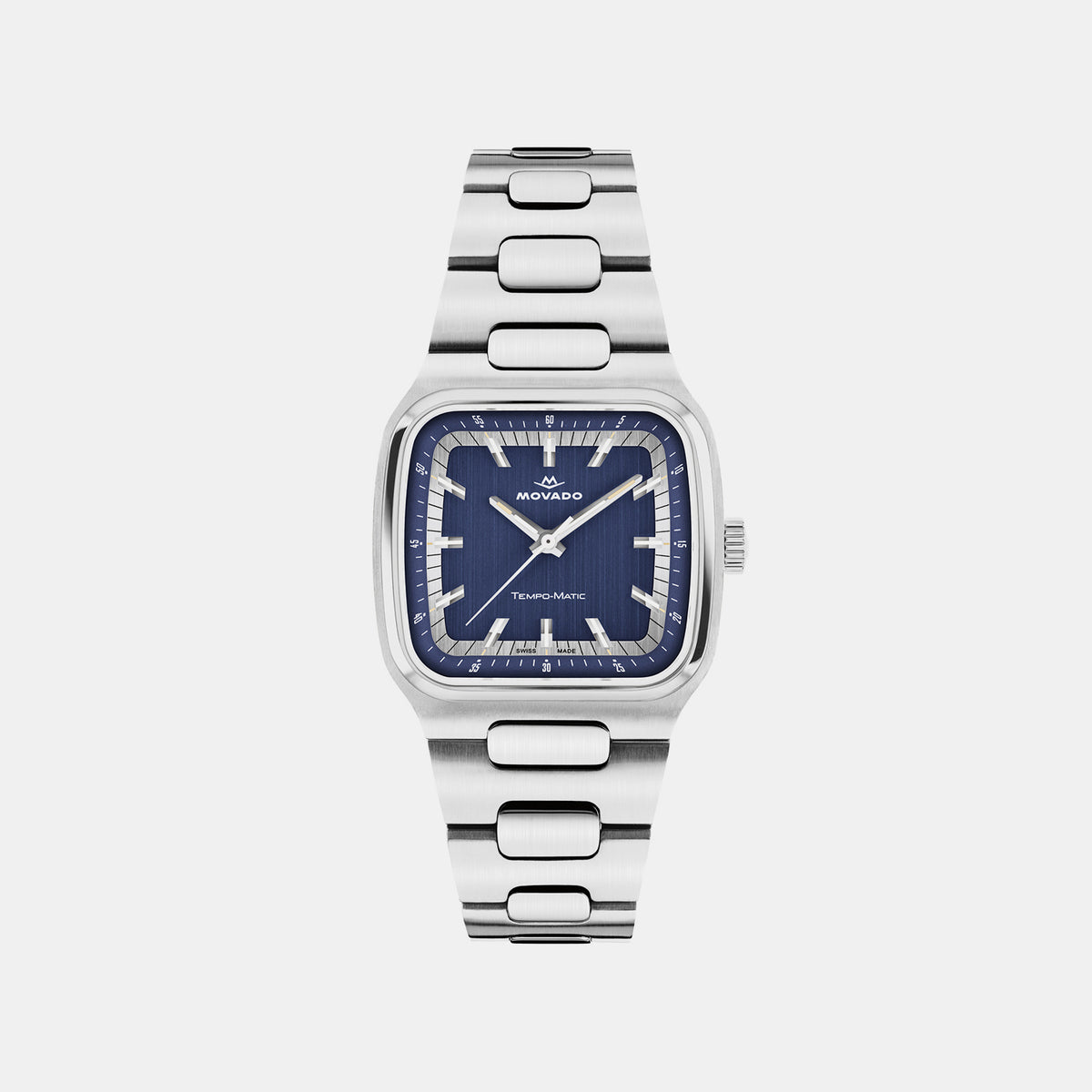 Tempomatic Men Automatic Blue Dial Analog Stainless Steel Watch 3650264