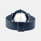 Essential Men Quartz Blue Dial Analog Stainless Steel Watch 388C466