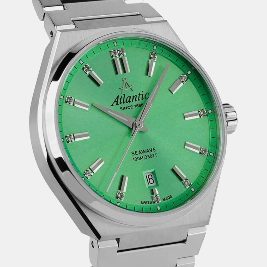 Seawave Women Quartz Green Dial Analog Stainless Steel Watch 39365.41.71