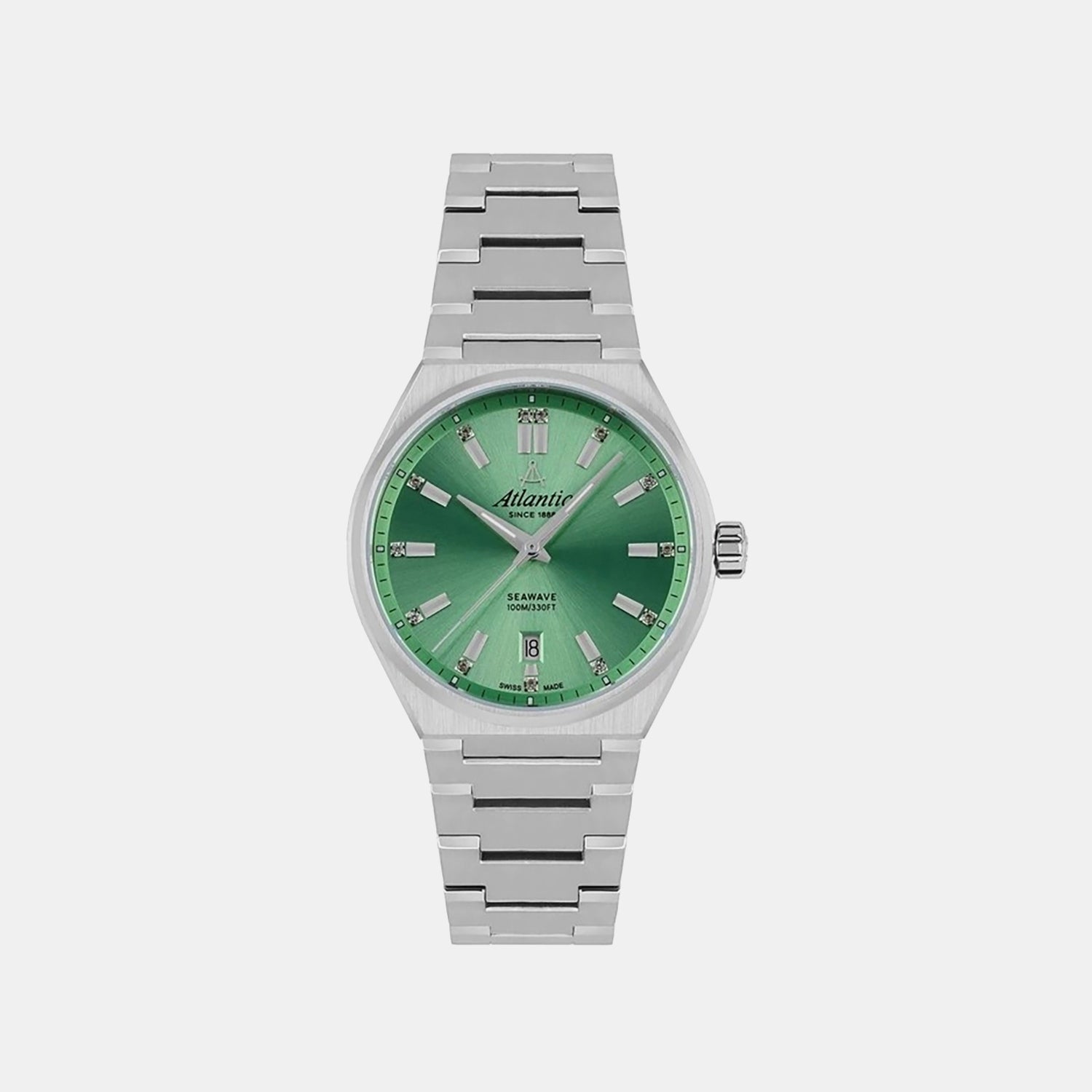 Seawave Women Quartz Green Dial Analog Stainless Steel Watch 39365.41.71