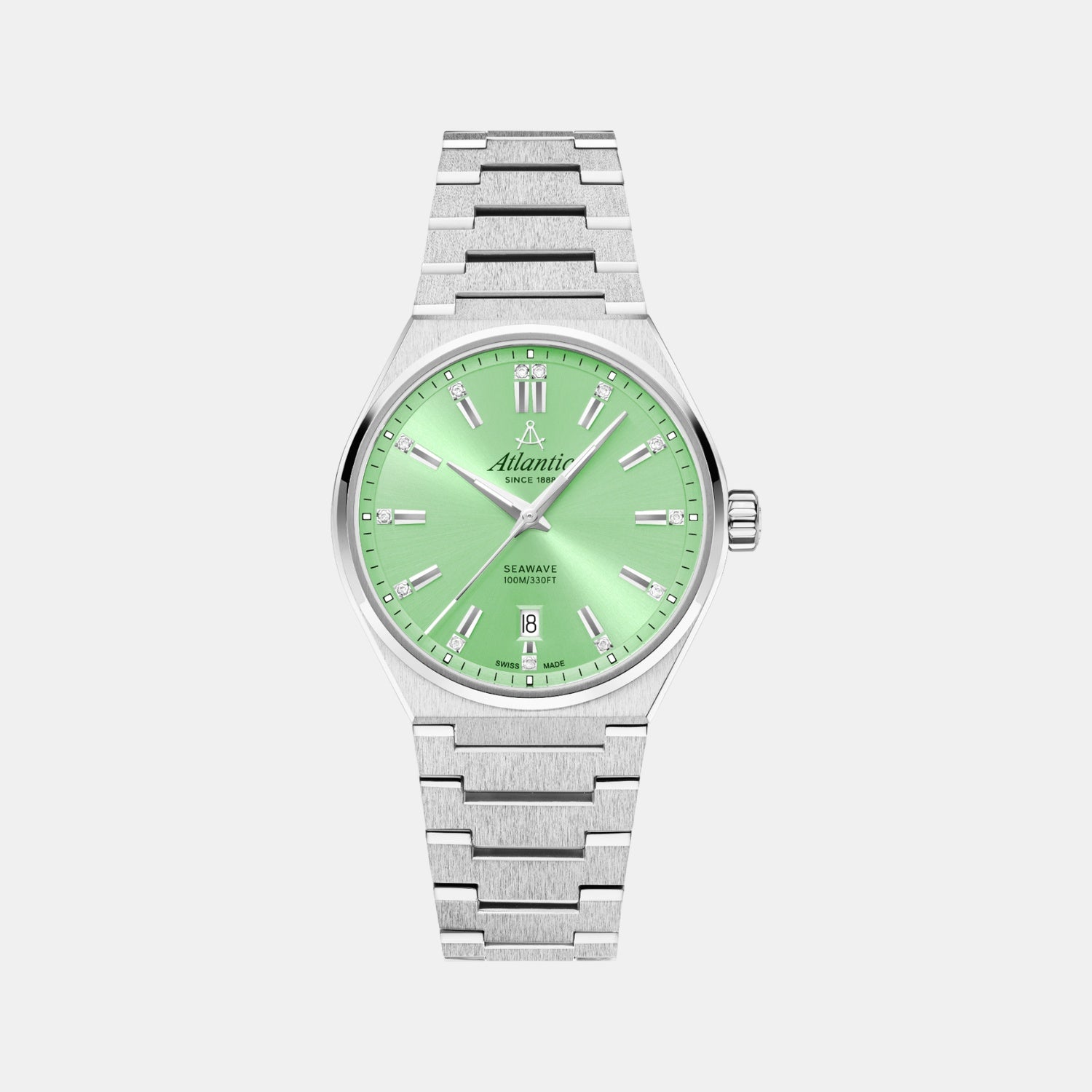 Seawave Women Quartz Green Dial Analog Stainless Steel Watch 39365.41.71