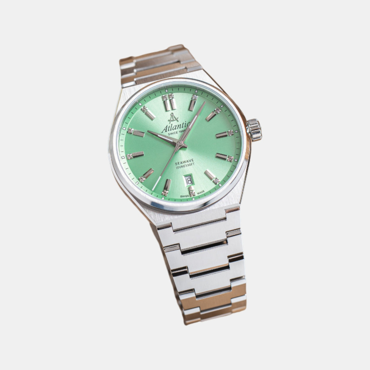 Seawave Women Quartz Green Dial Analog Stainless Steel Watch 39365.41.71