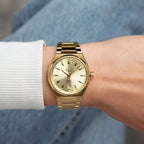 Seawave Women Quartz Gold Dial Analog Stainless Steel Watch 39365.45.31