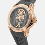 Quantum Men Automatic Grey Dial Analog Silicone Watch 395-P31509