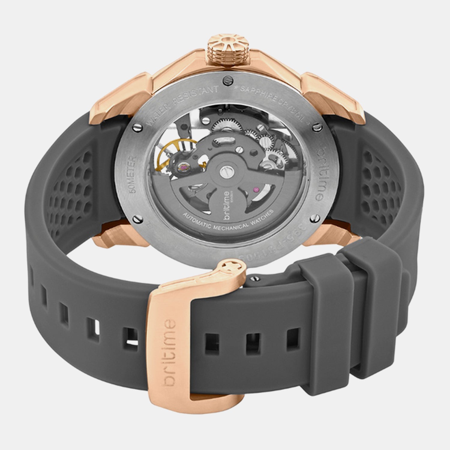 Quantum Men Automatic Grey Dial Analog Silicone Watch 395-P31509