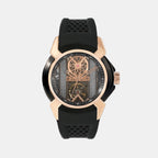 Vortex Men Automatic Black Dial Analog Silicone Watch 395-P41506