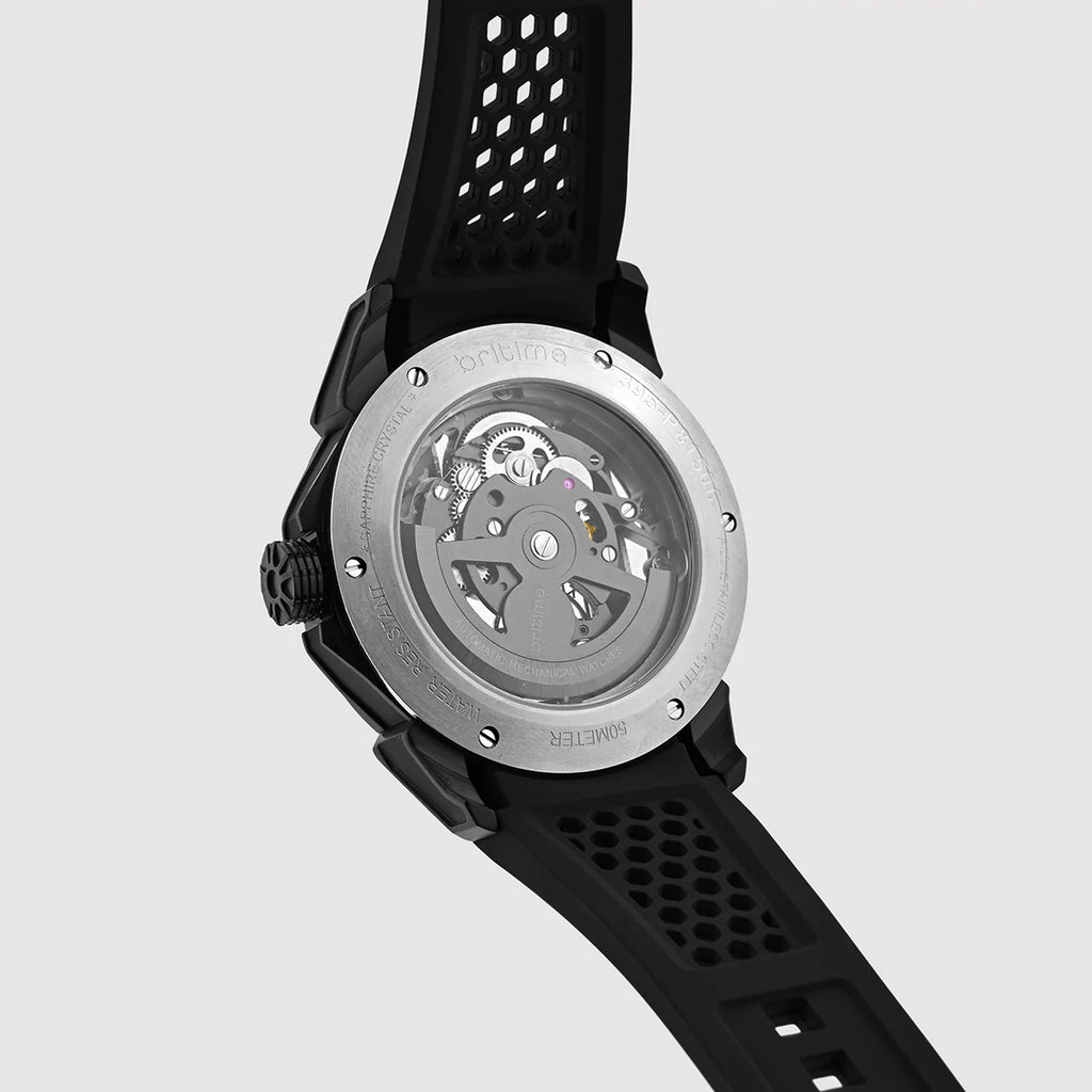 Quantum Men Automatic Grey Dial Analog Silicone Watch 395-P81506