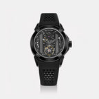 Quantum Men Automatic Grey Dial Analog Silicone Watch 395-P81506