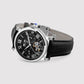 Motion Men Automatic Black Dial Multi-Function Leather Watch 323-L10406