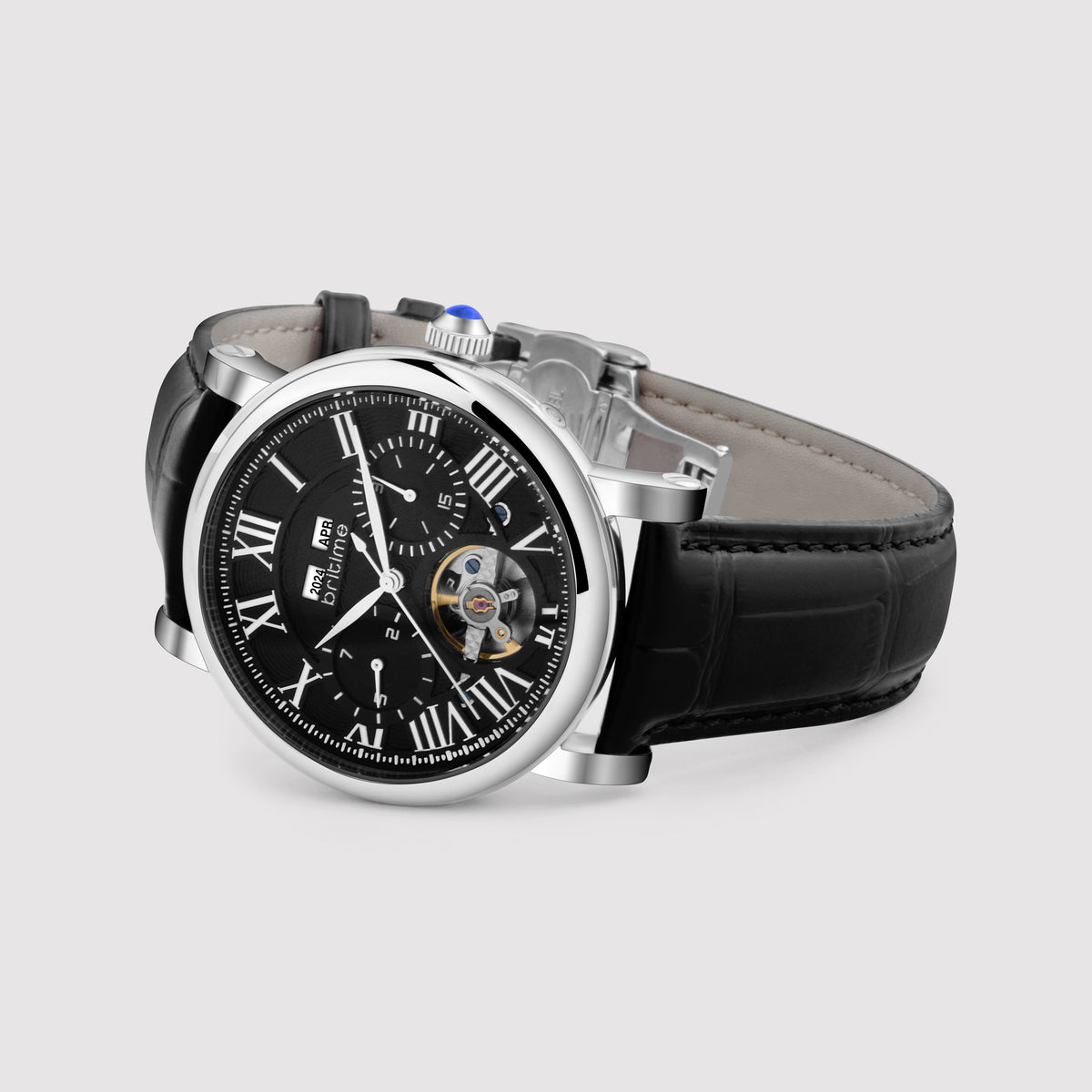 Britime Men Round Black watch