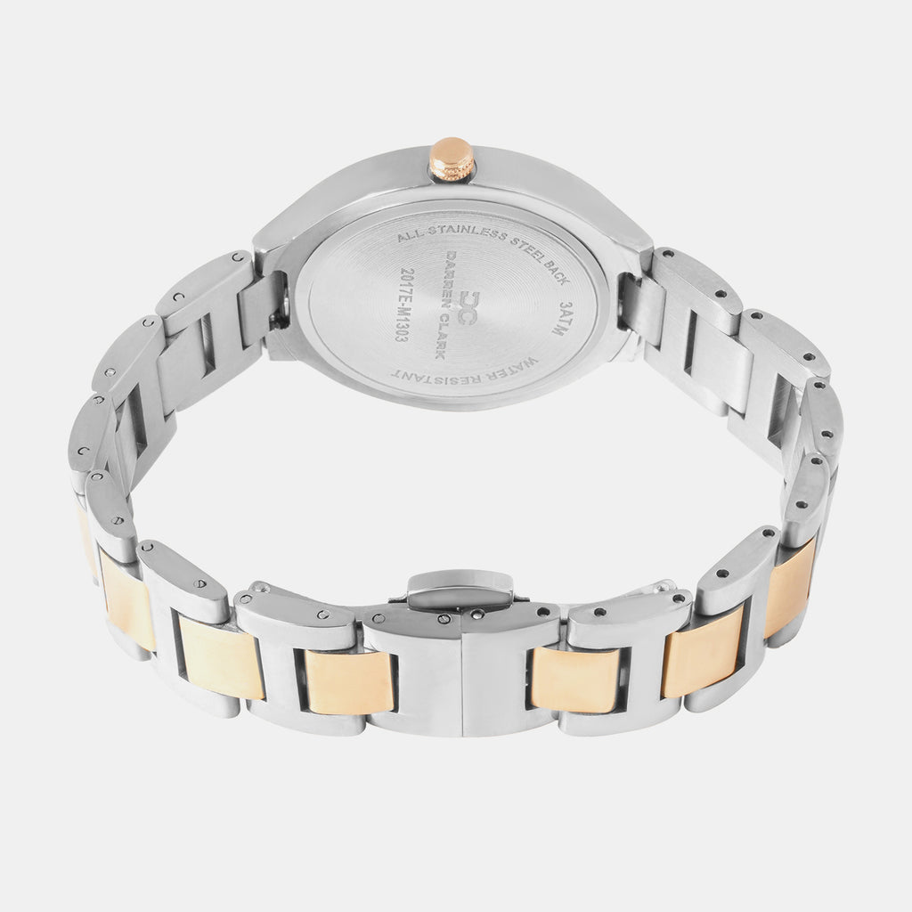 Women Quartz Silver Dial Analog Metal Watch 2017E-M1303