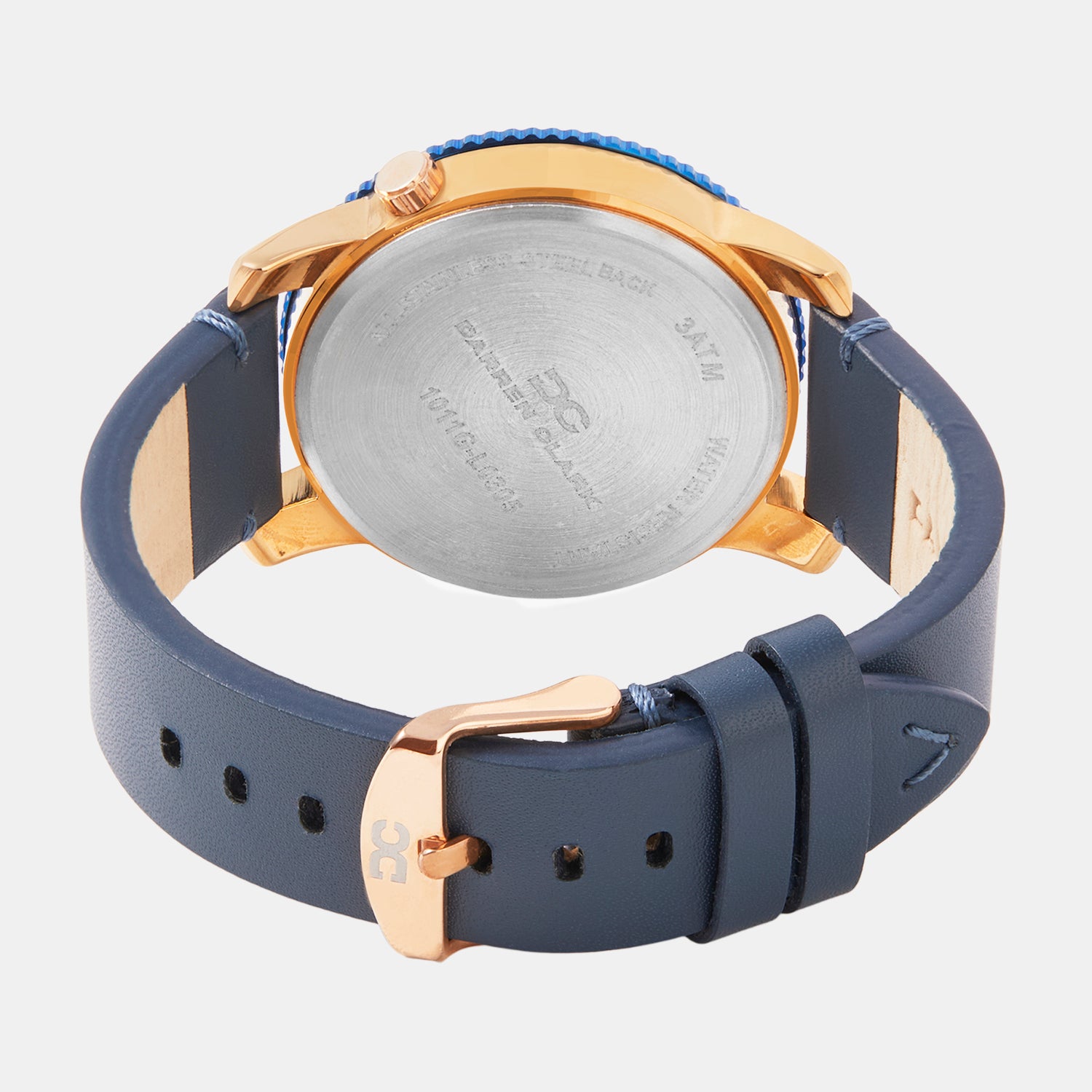 Men Quartz Blue Dial Multi-Function Leather Watch 1011G-L0305