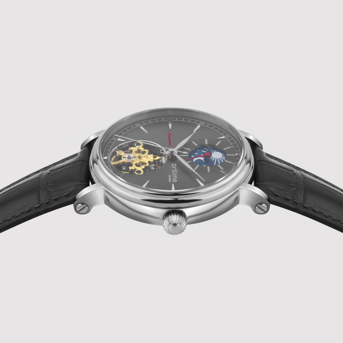 Britime Men Round Black watch