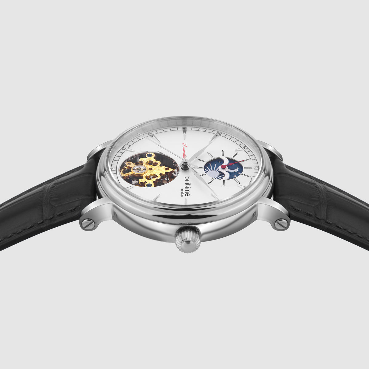 Britime Men Round Silver watch