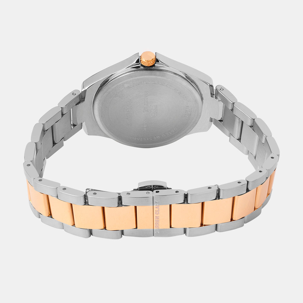 Women Quartz Grey Dial Analog Metal Watch 2012E-M1315
