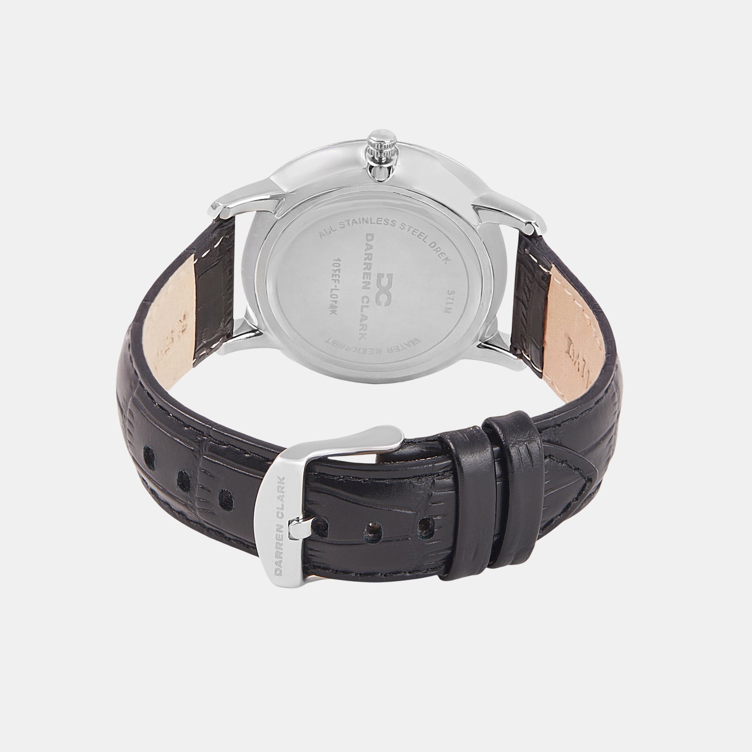 Men Quartz Black Dial Multi-Function Leather Watch 1012F-L0104