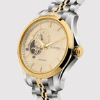 Men Automatic Gold Dial Multi-Function Stainless Steel Watch 166-M20904