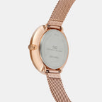 Women Quartz Rose Dial Analog Mesh Watch 2007C-E0307