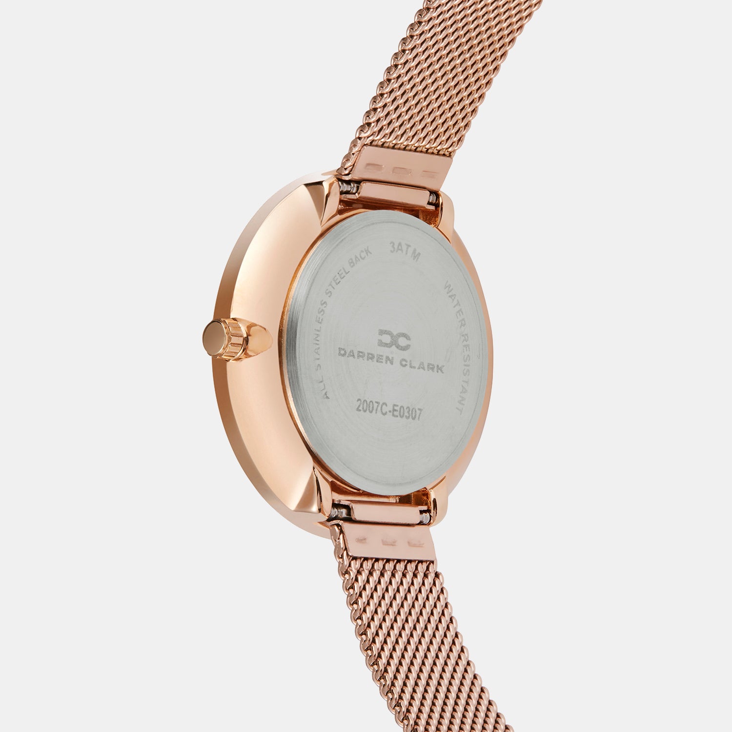 Women Quartz Rose Dial Analog Mesh Watch 2007C-E0307