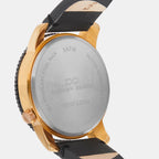Men Quartz Black Dial Multi-Function Leather Watch 1011F-L0304