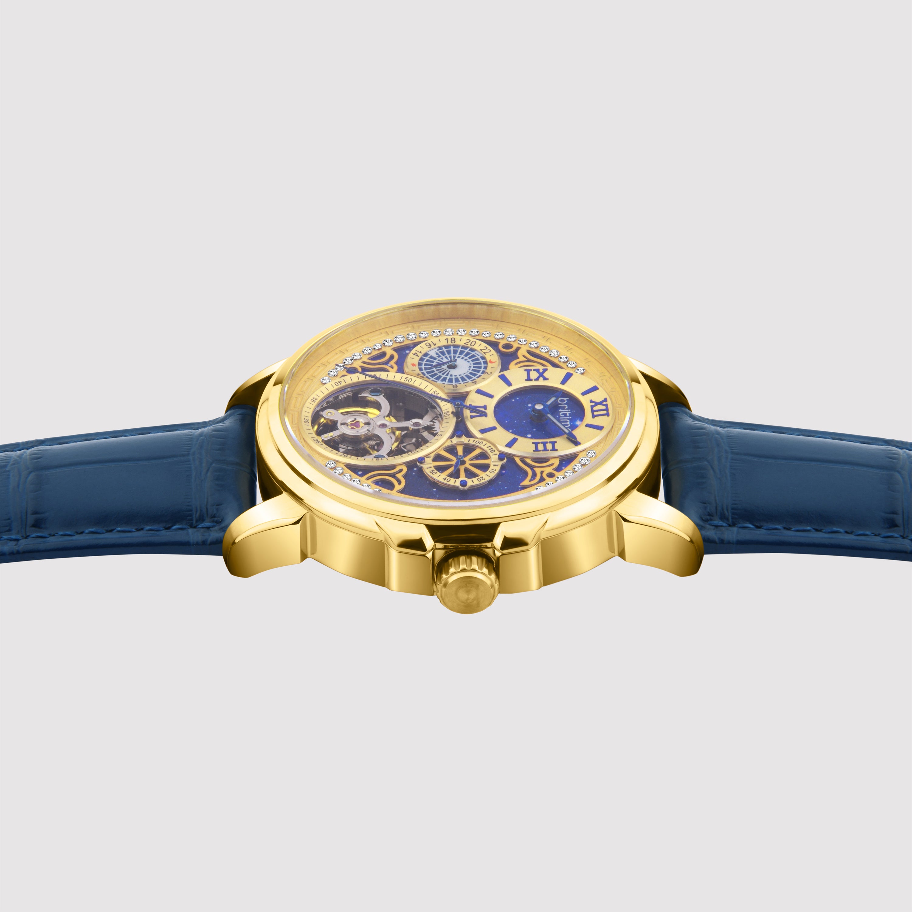 Britime Men Round Blue watch