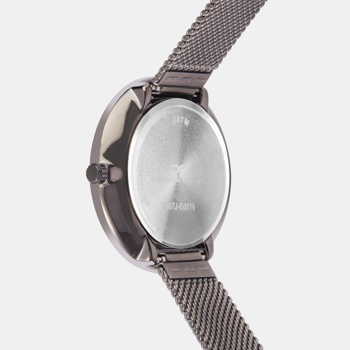 Women Quartz Grey Dial Analog Mesh Watch 2007J-E0816