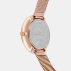 Women Quartz Silver Dial Analog Mesh Watch 2007C-E0303