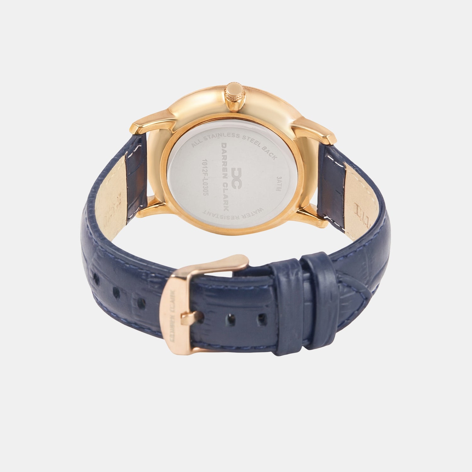 Men Quartz Blue Dial Multi-Function Leather Watch 1012F-L0305