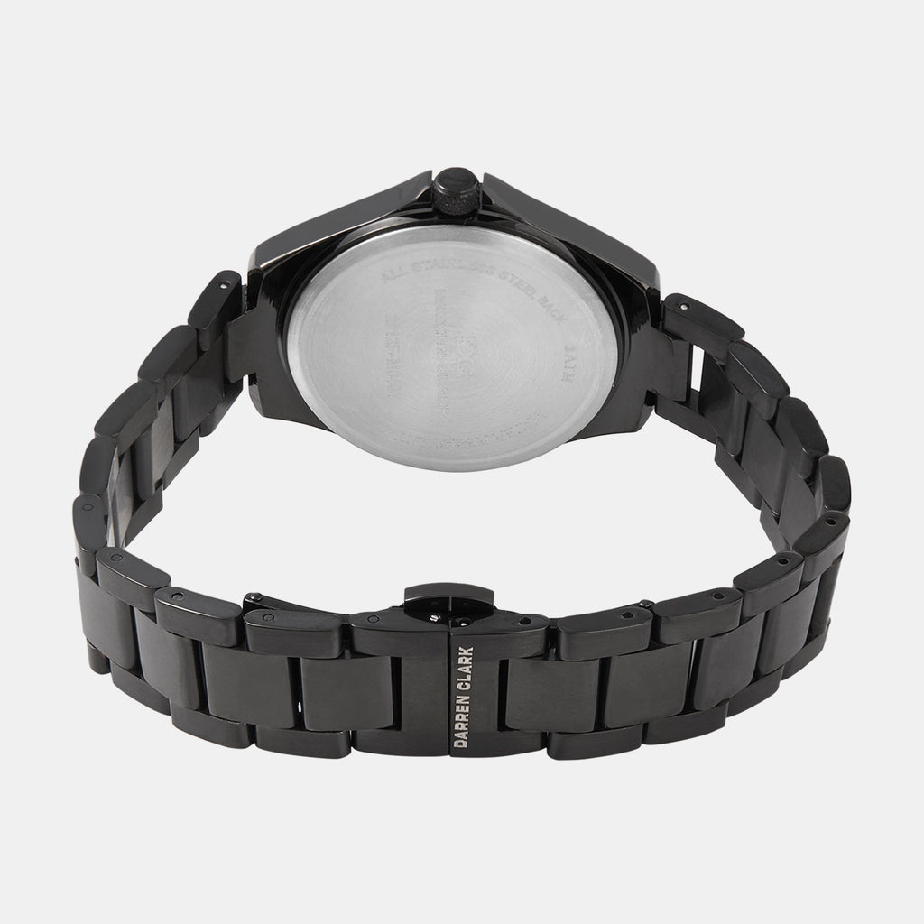 Women Quartz Black Dial Analog Metal Watch 2012F-M0404