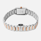 Women Quartz Silver Dial Analog Stainless Steel Watch 4001T-M1303