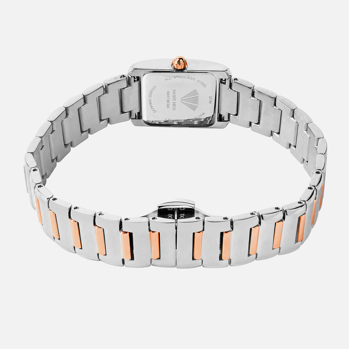 Women Quartz Silver Dial Analog Stainless Steel Watch 4001T-M1303
