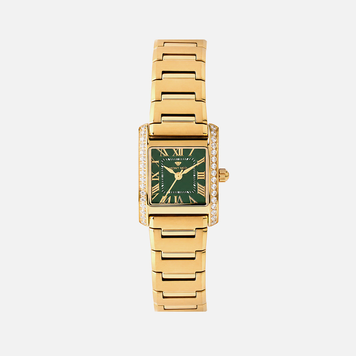 Women Quartz Gold Dial Analog Stainless Steel Watch 4001T-M2214