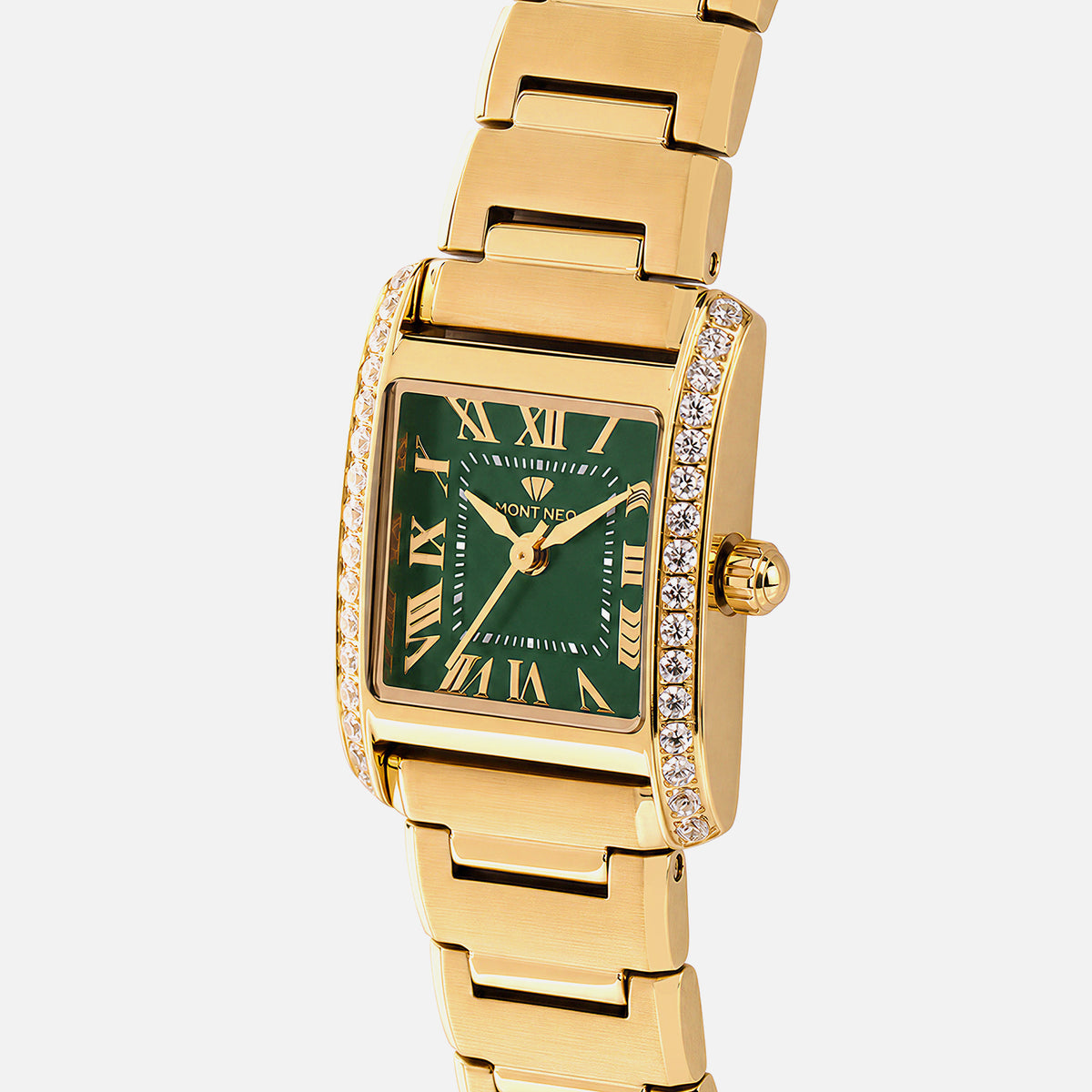 Women Quartz Gold Dial Analog Stainless Steel Watch 4001T-M2214