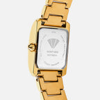 Women Quartz Gold Dial Analog Stainless Steel Watch 4001T-M2214