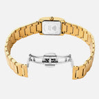 Women Quartz Gold Dial Analog Stainless Steel Watch 4001T-M2214