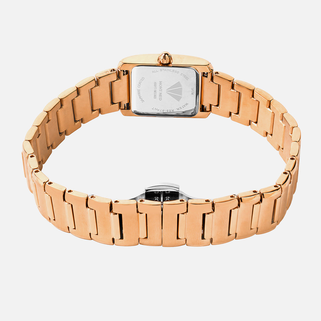 Women Quartz Gold Dial Analog Stainless Steel Watch 4001T-M3303